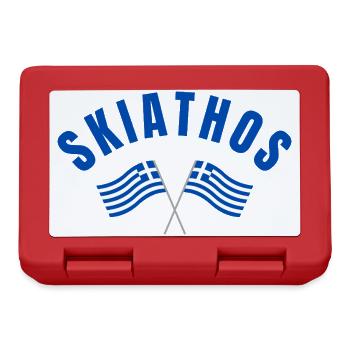 Skiathos a traversé les drapeaux grecs - Boîte à goûter - rouge - Devant