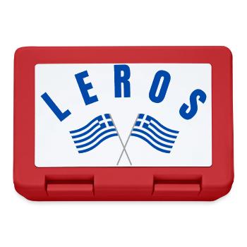 Drapeaux grecs de Leros - Boîte à goûter - rouge - Devant