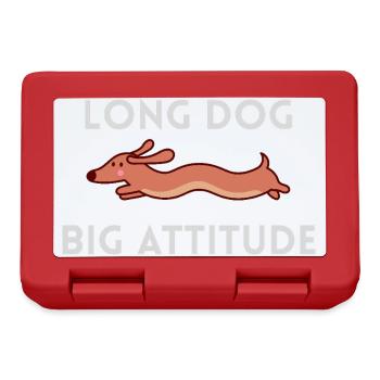Long Chien Grand Caractère Teckel - Boîte à goûter - rouge - Devant