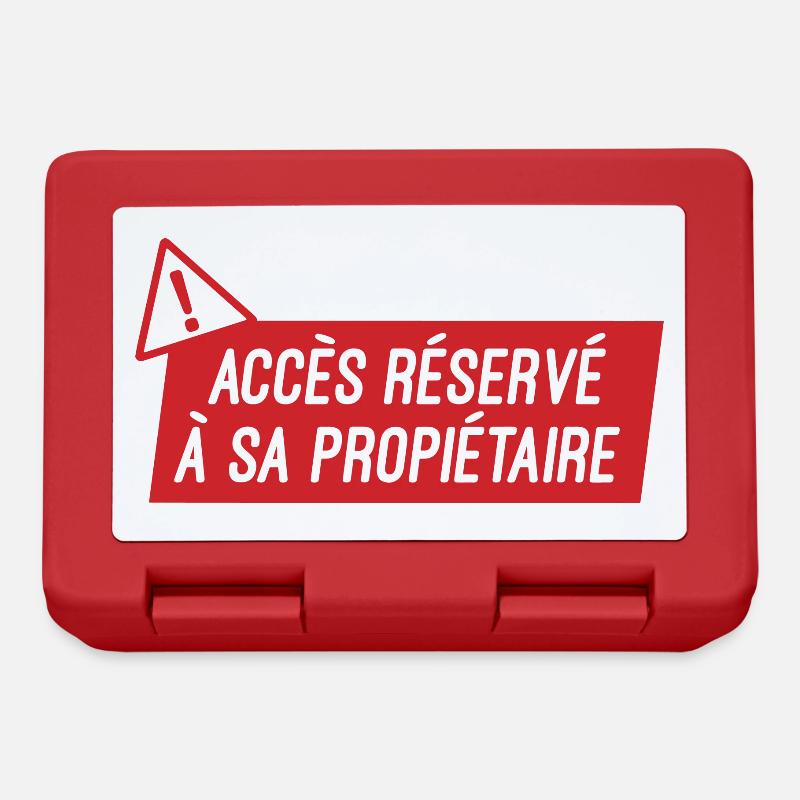 Accès réservé à sa propriétaire - Boîte à goûter - rouge