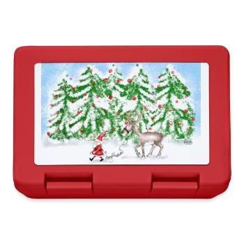 Père Noël sur la route - Boîte à goûter - rouge - Devant