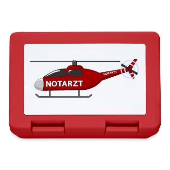 Hubschrauber Notazt - Brotdose - Rot - Vorne