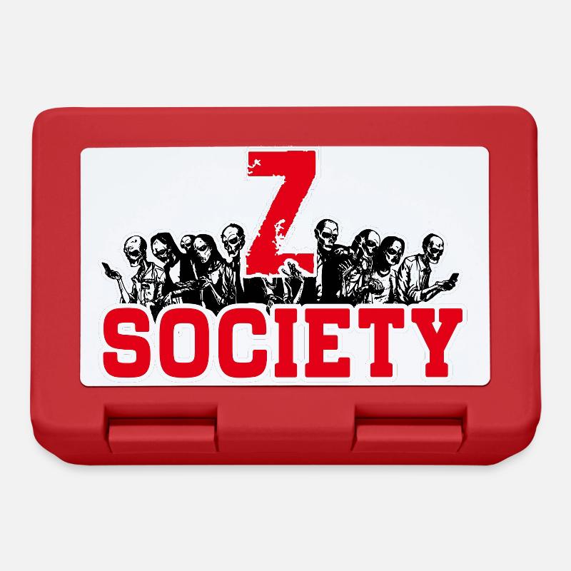 Z society - La zombification de l'humanité - Boîte à goûter - rouge