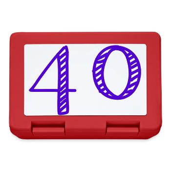 40. 40 YEARS. 40th ANNIVERSARY. 40 YEARS ANNIVERSARY. - Lunchbox - red - Front