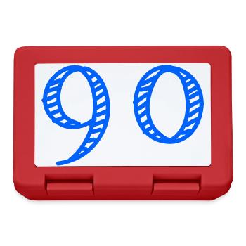90. 90 ANS. 90e ANNIVERSAIRE. ANNIVERSAIRE 90 ANS. - Boîte à goûter - rouge - Devant