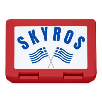Drapeaux croisés grecs de Skyros - Boîte à goûter - rouge - Devant