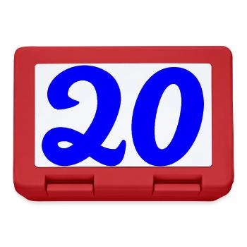 20. 20th ANNIVERSARY. 20 YEARS ANNIVERSARY. 20 YEARS. - Lunchbox - red - Front