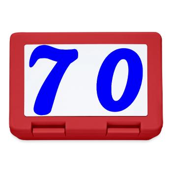 70. 70 ANS. 70e ANNIVERSAIRE. ANNIVERSAIRE 70 ANS. - Boîte à goûter - rouge - Devant