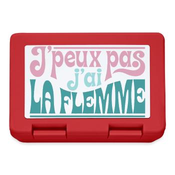 J'peux pas j'ai la flemme - Boîte à goûter - rouge - Devant
