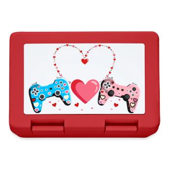 Retro Heart Valentine's Day Design Love - Lunchbox - red - Front