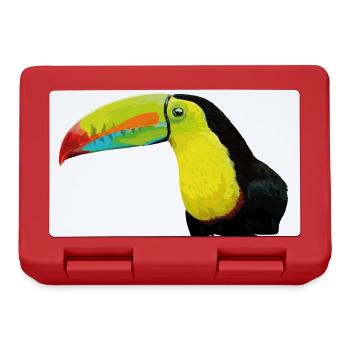 Toucan à bec vert - Boîte à goûter - rouge - Devant