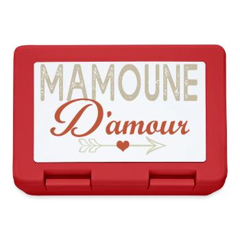 MAMOUNE D'AMOUR j'aime maman cadeau maman mamie - Boîte à goûter - rouge - Devant