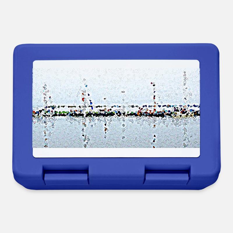 Les bateaux et leur reflet - Boîte à goûter - bleu royal