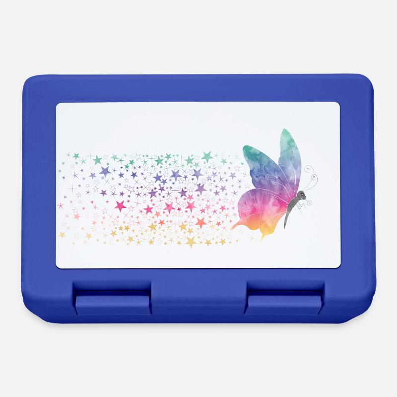 Butterfly - Rainbow Stardust - Brotdose - Royalblau