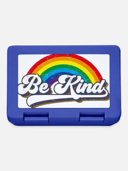 Be Kind LGBT Regenbogen - Brotdose - Royalblau