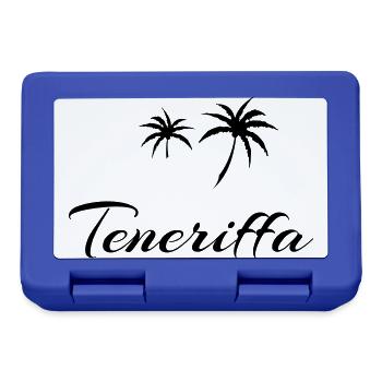 Teneriffa mit Herz - Brotdose - Royalblau - Vorne