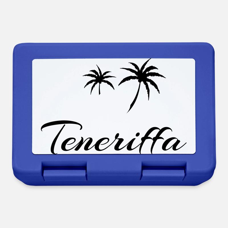 Teneriffa mit Herz - Brotdose - Royalblau