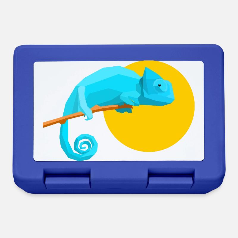 Geometric Chameleon - Lunchbox - royal blue