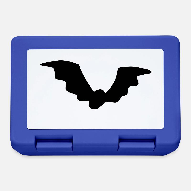 Fledermaus schwarz comic silhouette vampir geschen - Brotdose - Royalblau