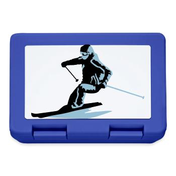 skiing, skier - Lunchbox - royal blue - Front