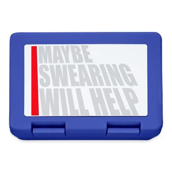 Maybe Swearing Will Help Sarkastisch Spruch Grafik - Brotdose - Royalblau - Vorne