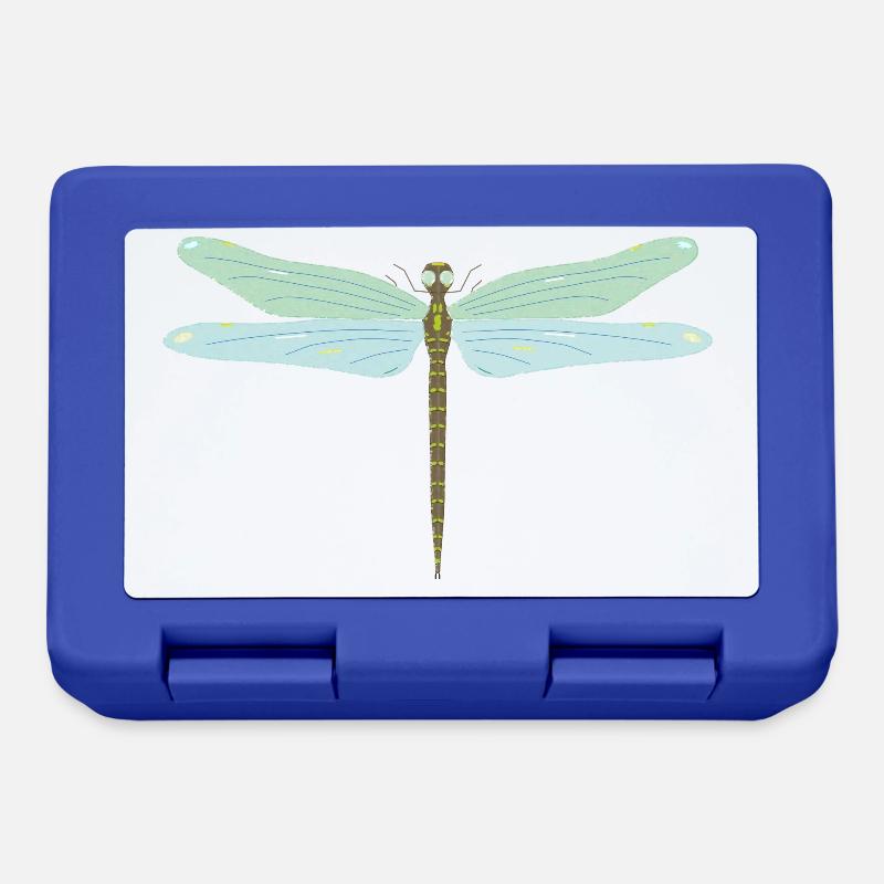 Libellule, insecte, coloré - Boîte à goûter - bleu royal