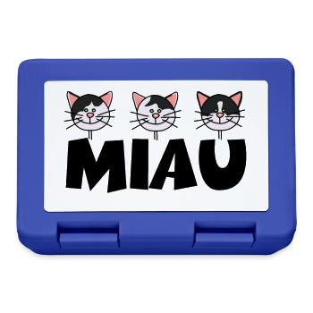 Katzen1 1 - Brotdose - Royalblau - Vorne