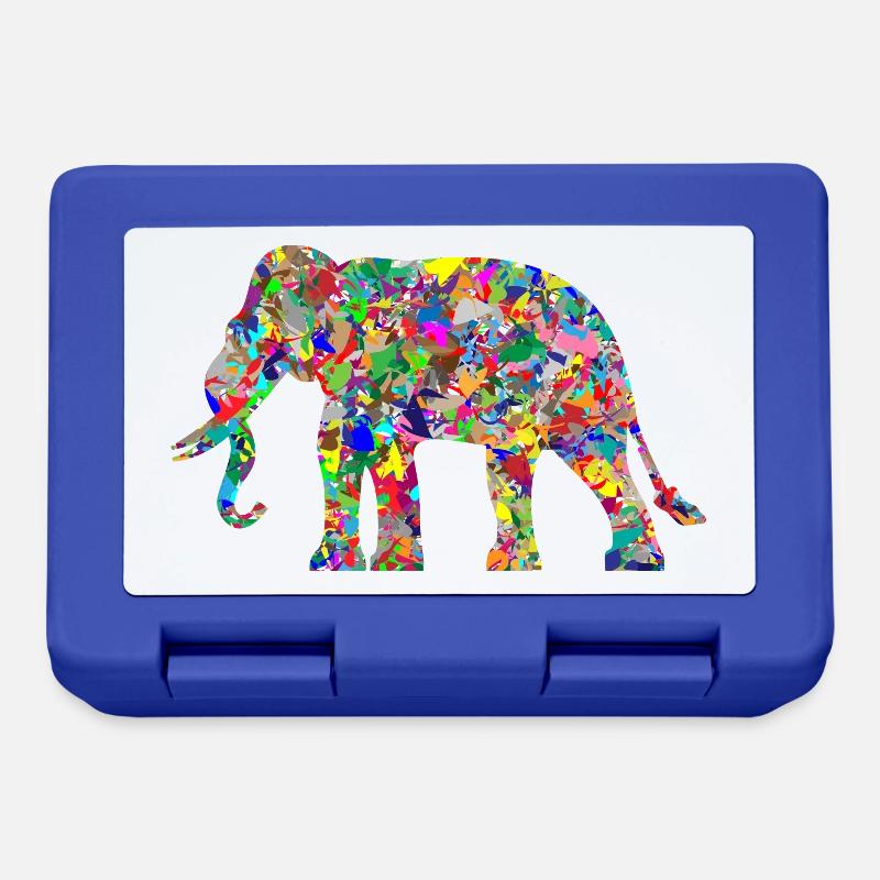 éléphant - Boîte à goûter - bleu royal