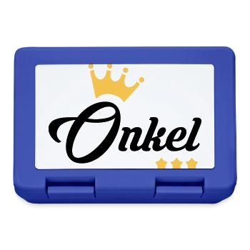 Onkel / Tante / Vetter / Cousin / Kusine - Brotdose - Royalblau - Vorne
