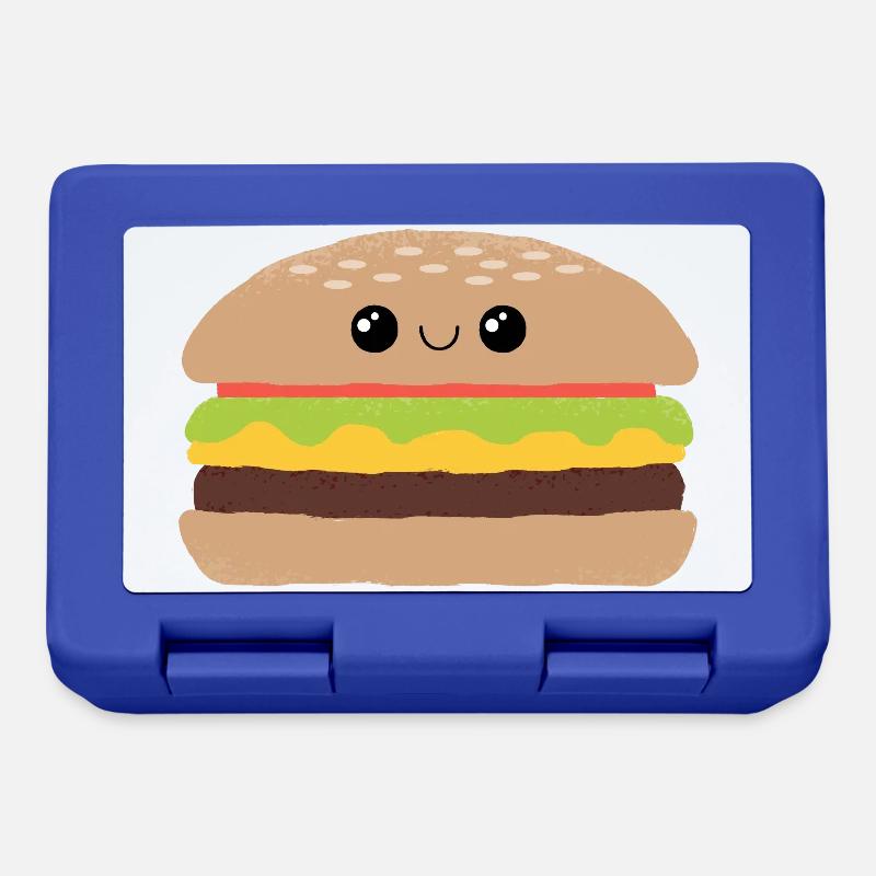 Burger - Boîte à goûter - bleu royal