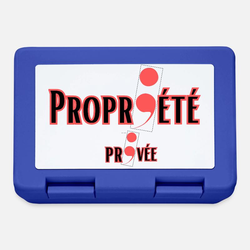 propriété privée - Boîte à goûter - bleu royal