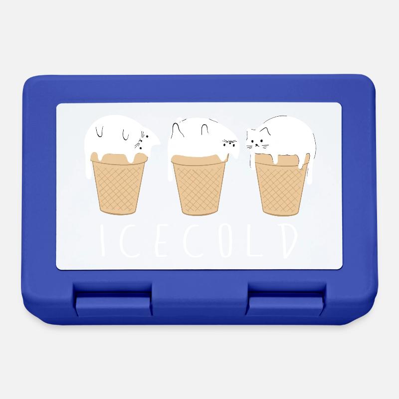 Glace Glacée Chat Drôle de Chat Bébé Glace - Boîte à goûter - bleu royal