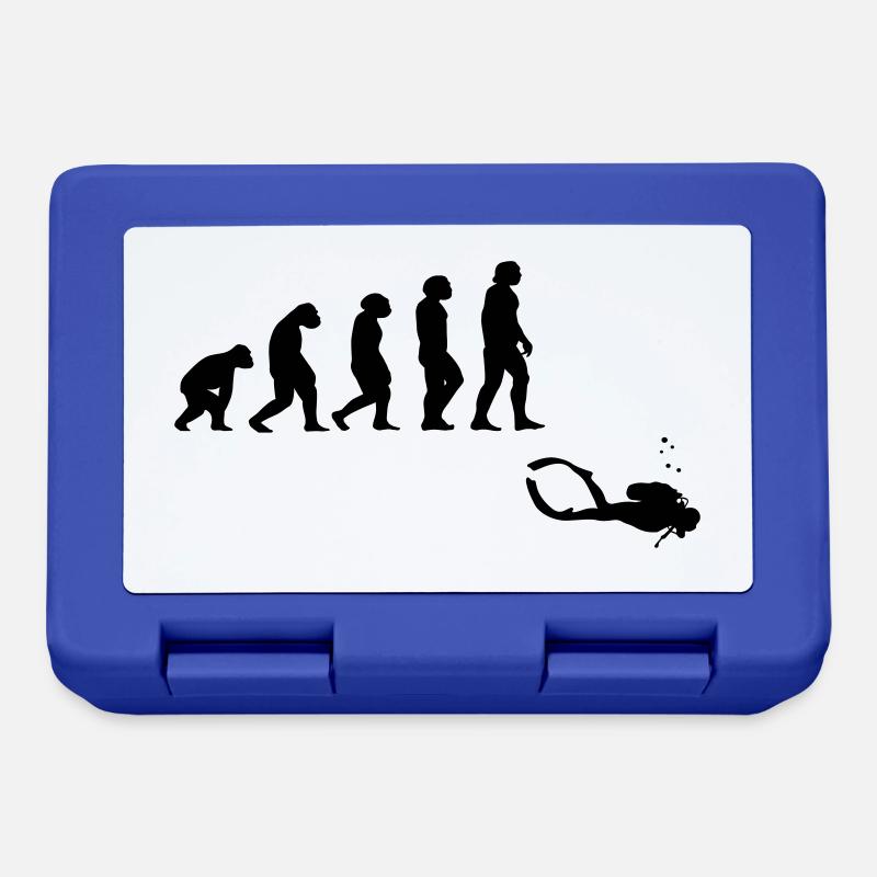 Evolution Tauchen mit Gerät - Brotdose - Royalblau