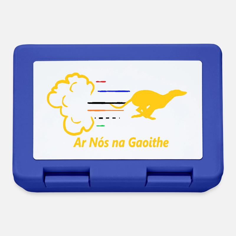 Greyhound - Ar Nós Na Gaoithe Gold - Lunchbox - royal blue
