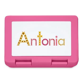 Antonia Blumenalphabet für Accessoires & Kleidung - Brotdose - Pink - Vorne