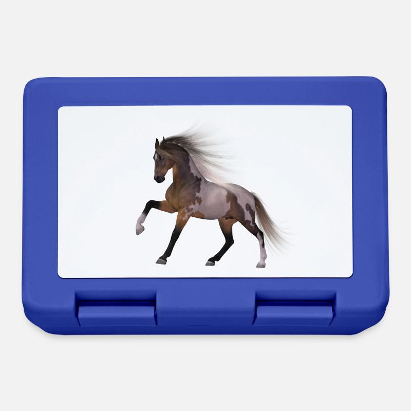 Pferd Geschenk Geschenkidee - Brotdose - Royalblau