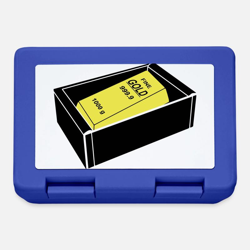boîte avec lingot d'or - Boîte à goûter - bleu royal