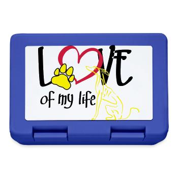Love of my life greyhound - Lunchbox - royal blue - Front