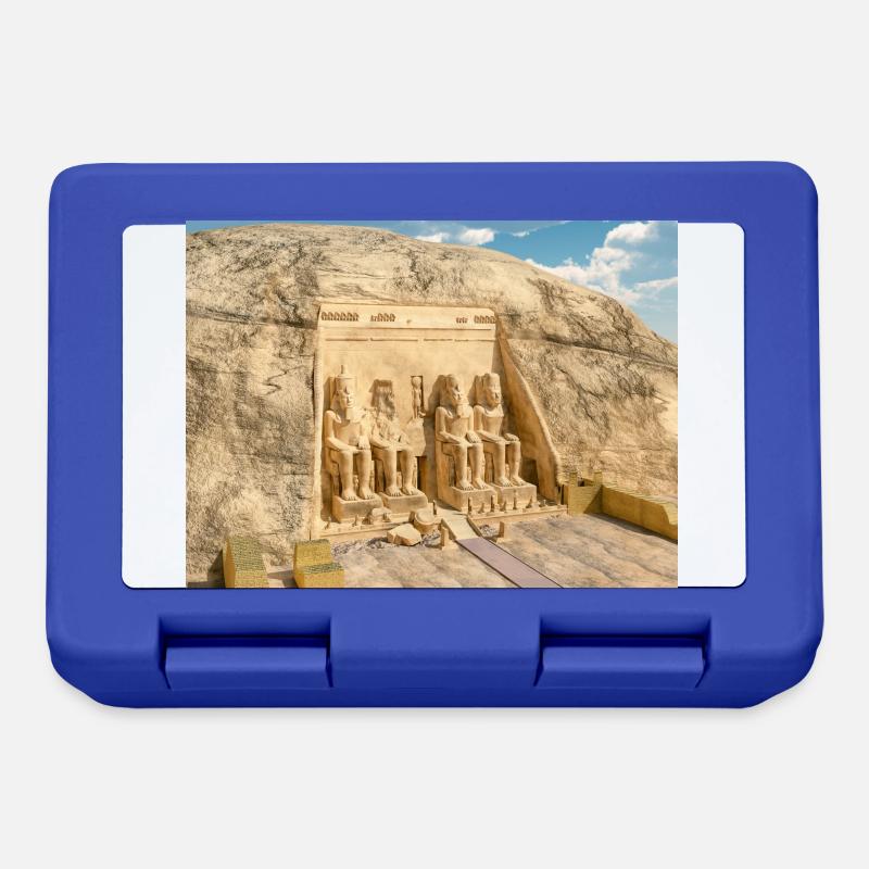 Temple d'Abou Simbel en Egypte - Boîte à goûter - bleu royal