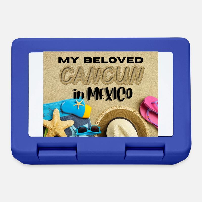 Cancun, greetings from Cancun - Lunchbox - royal blue