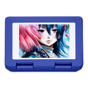 Japan Mädchen Girl Anime - Lunchbox - royal blue - Front