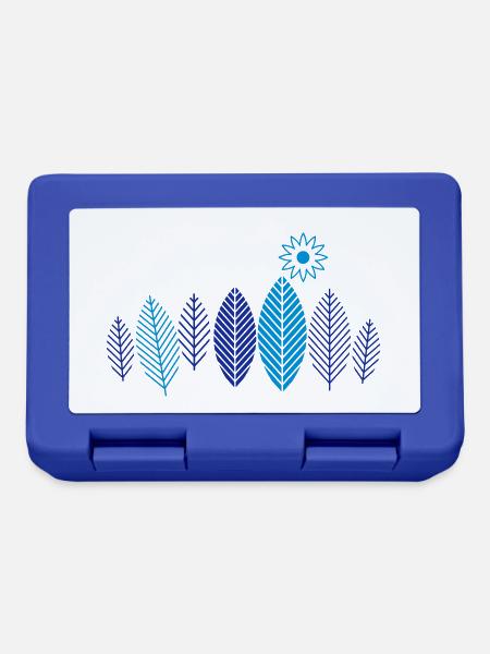 Blatt Wald Sonne - Brotdose - Royalblau