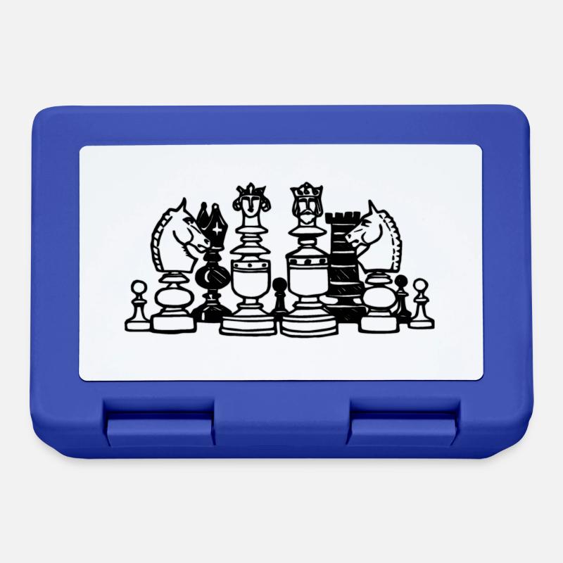 Schach - Brotdose - Royalblau
