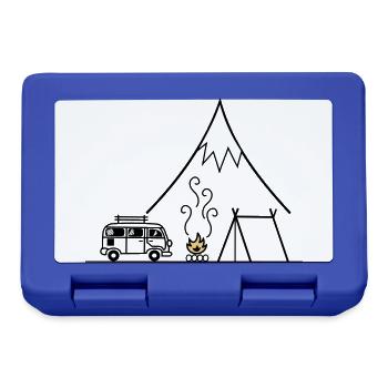 Campfire Camping Trip - Lunchbox - royal blue - Front