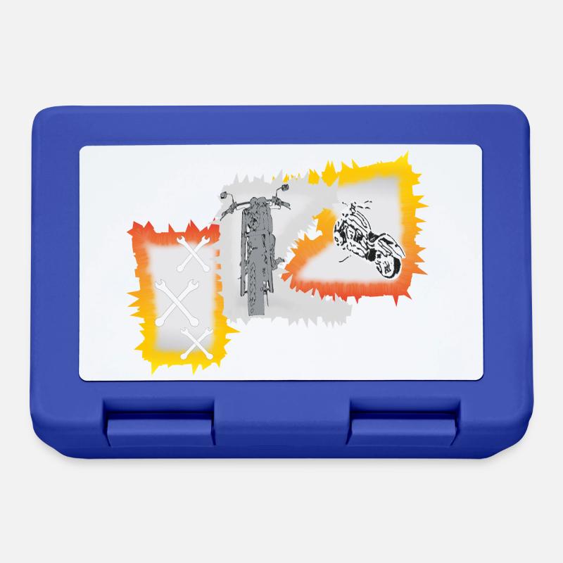 Motorcycle Workshop Motorcyclist Mechanic - Lunchbox - royal blue