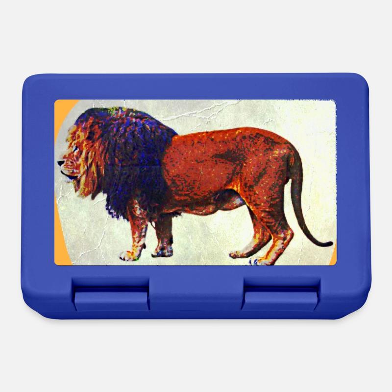 lion - Boîte à goûter - bleu royal