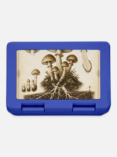 Fungus Telegraphicus – Viktorianische Pilzstudie - Brotdose - Royalblau