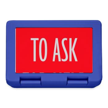 It's Okay To Ask For Help Help Questions Saying Logo - Lunchbox - royal blue - Front
