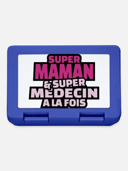 super maman et super médecin à la fois - Boîte à goûter - bleu royal