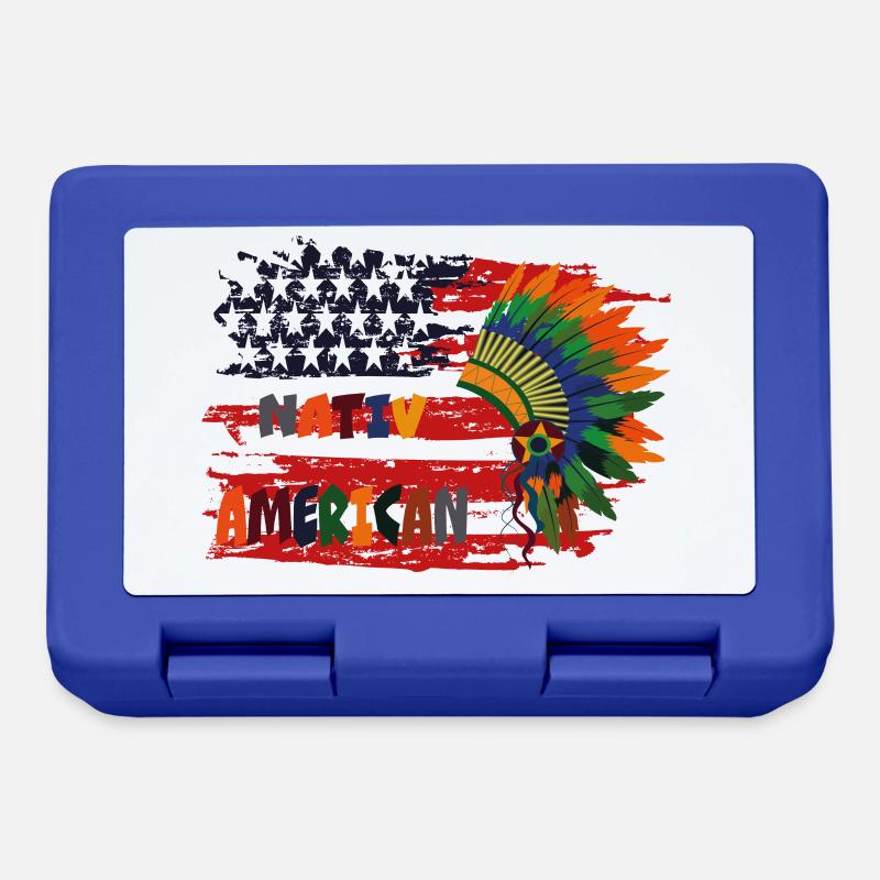 Native American Native American - Lunchbox - royal blue